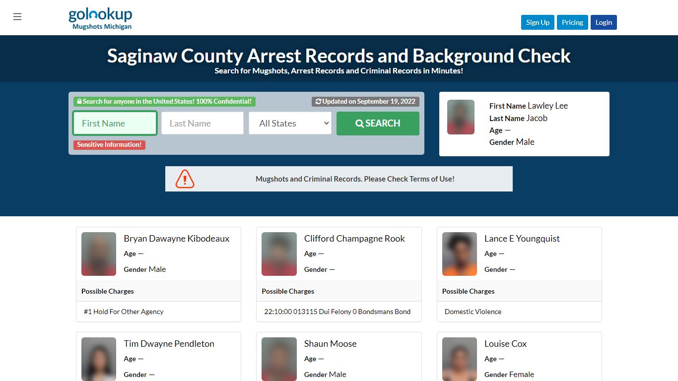 Saginaw County Mugshots, Saginaw County Arrest Records - GoLookUp